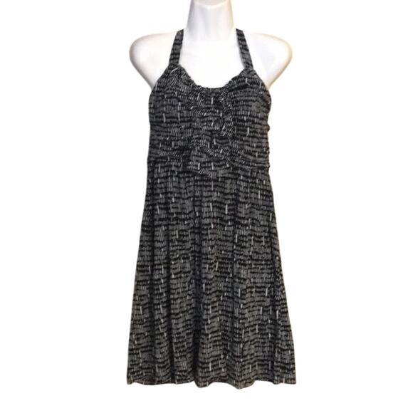 The Limited Ruffle Black & White Print Dress M - Picture 1 of 8